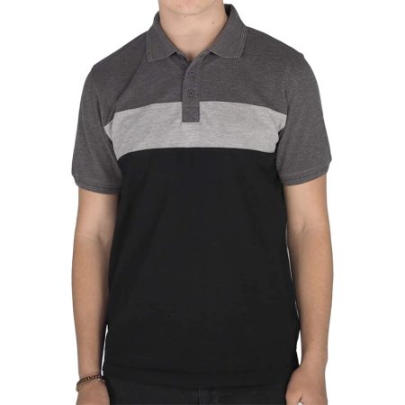 cotton-stripe-patchwork-mesh-polo-shirt