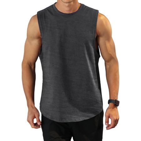 round-neck-curved-hem-sleeveless-sports-vest