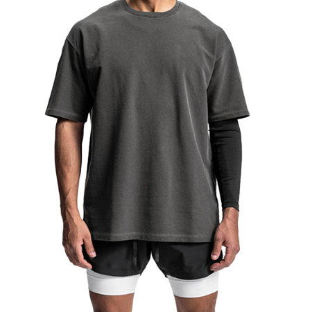 loose-round-neck-retro-drop-shoulder-short-sleeves
