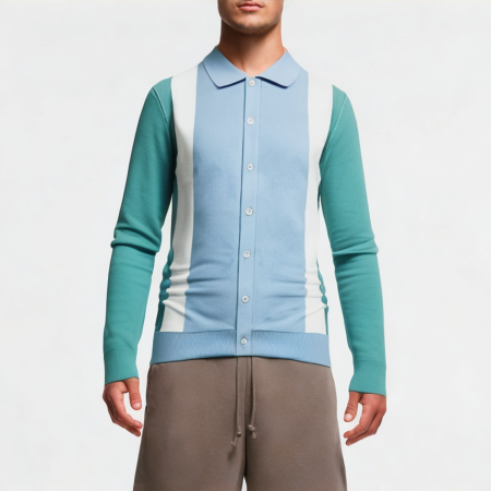 cotton-casual-contrast-color-cardigan-sweater
