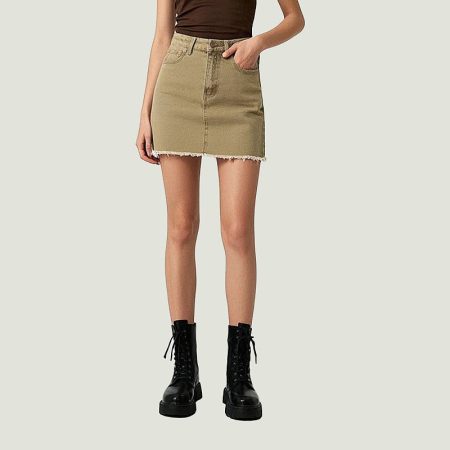 womens-simple-fashionable-short-length-denim-skirt