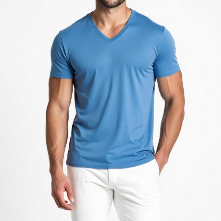 mens-basic-v-neck-short-sleeved-t-shirt