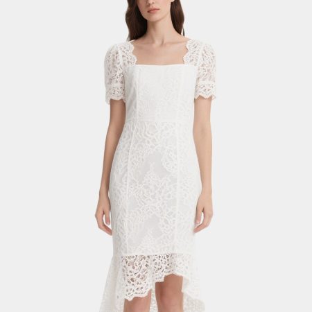 square-neck-lace-dress-asymmetric-hem-puff-sleeve-dress