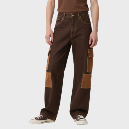 mens-dark-brown-denim-carpenter-pants-relaxed-fit-workwear-jeans