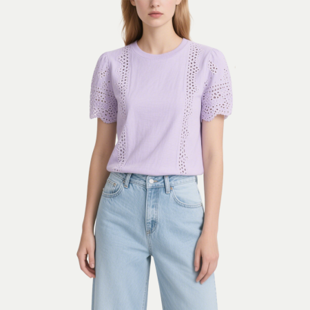 womens-lavender-hollow-short-sleeved-top